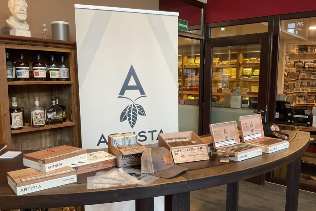 Das Zigarren-Auswahl von Artista Cigars beim Event im whisky & cigar salon in Gronau