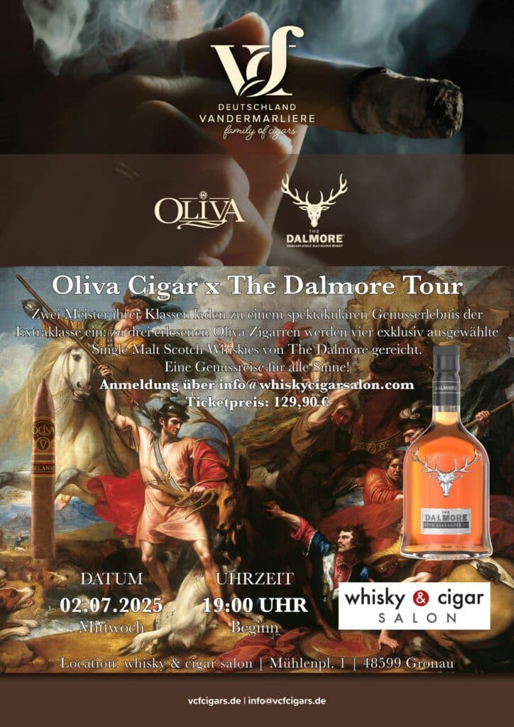 Poster für das Event Oliva Cigar X The Dalmore Tour