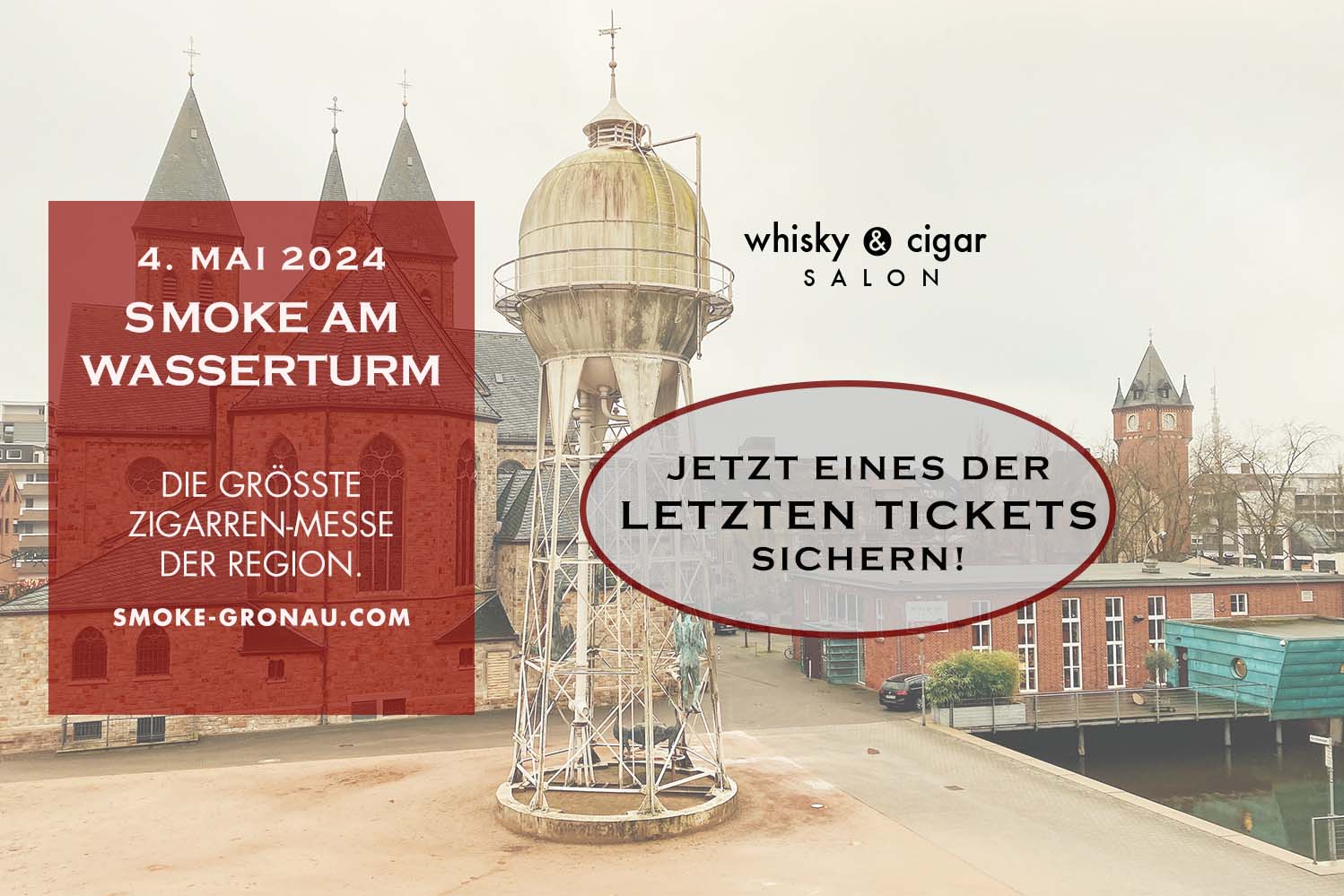 Für SMOKE am Wasserturm nur noch wenige Tickets verfügbar.
