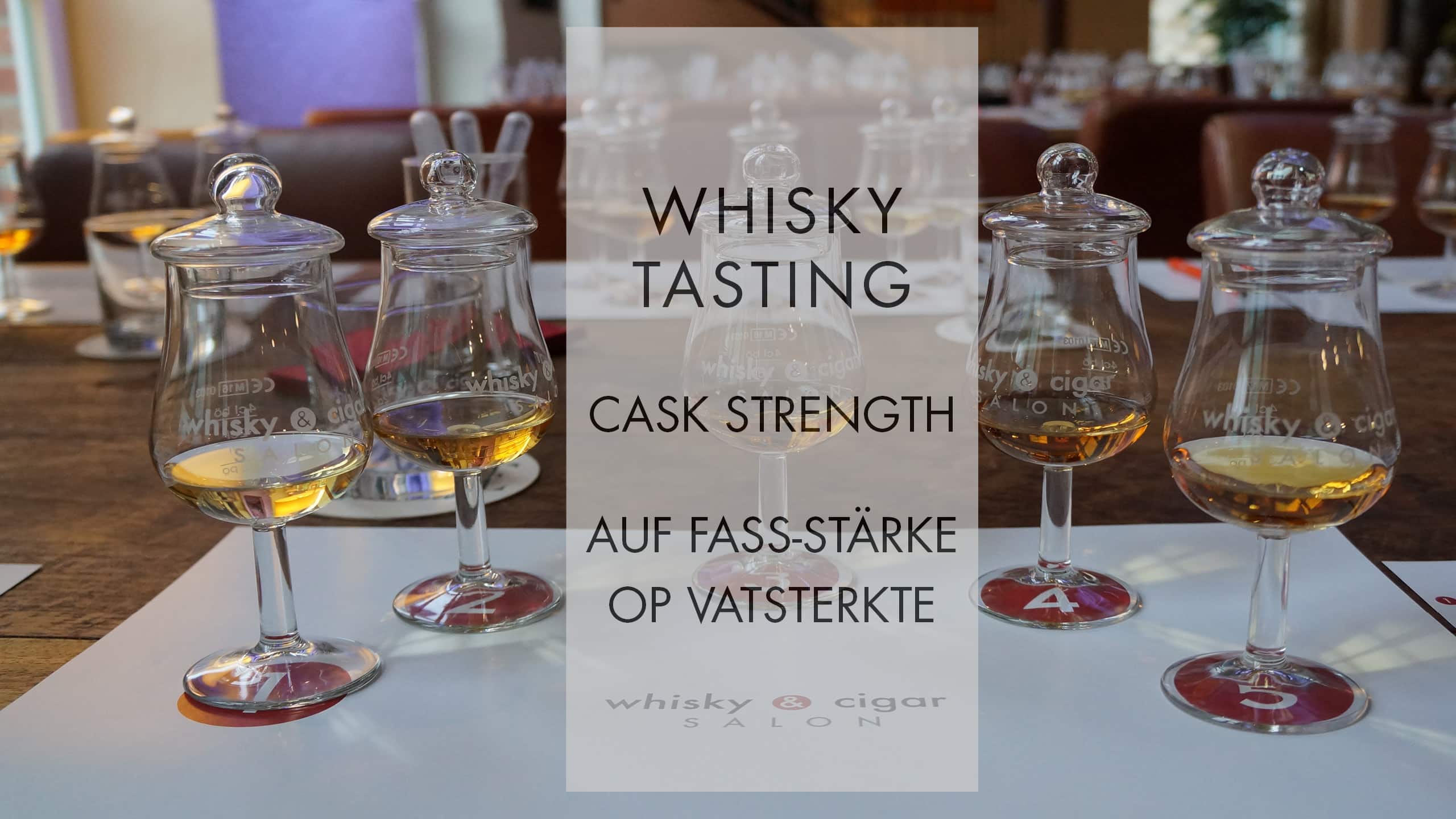 Whisky Tasting auf Fass-Stärke Cask Strength