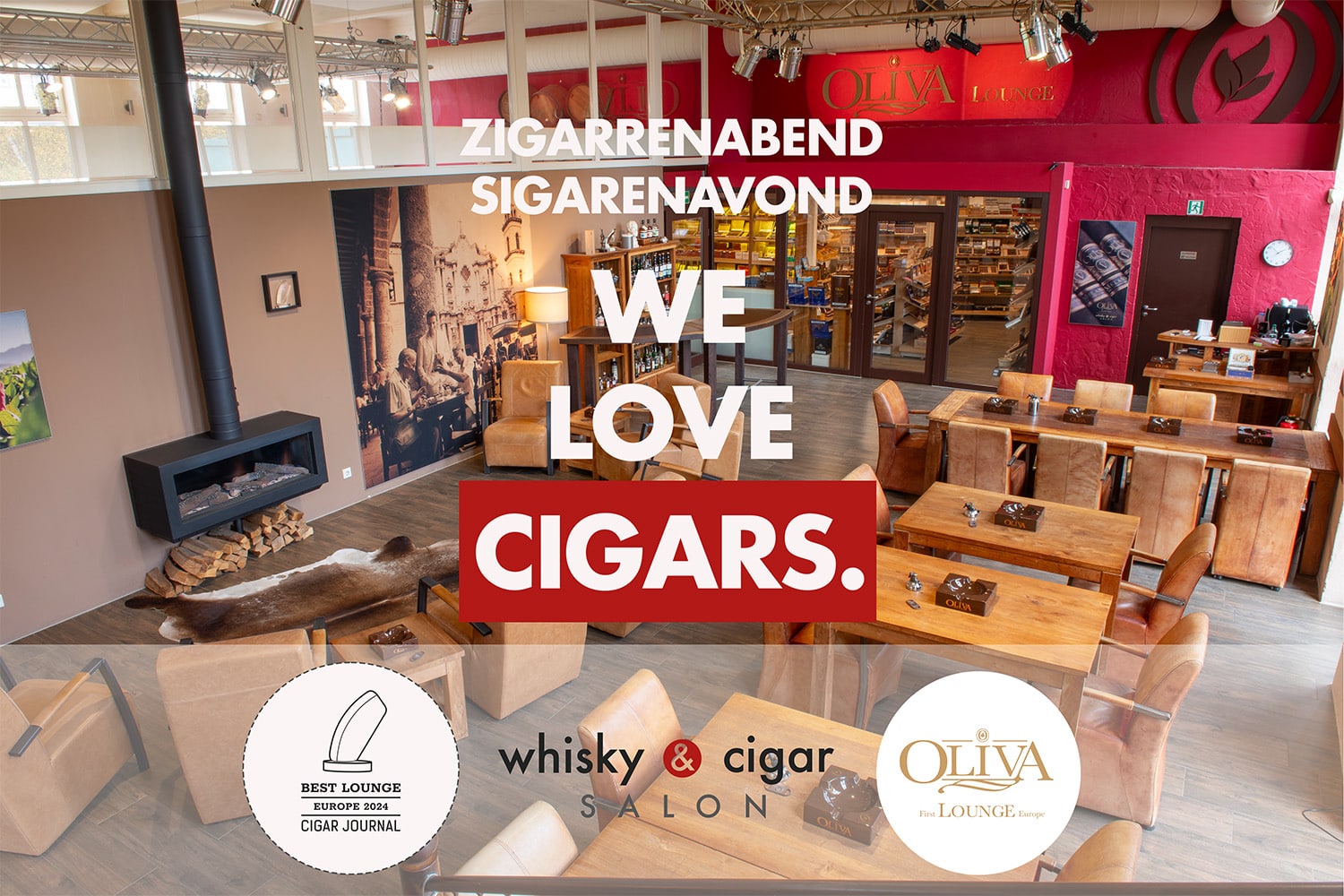 Zigarre rauchen in der Zigarren-Lounge vom whisky & cigar salon.