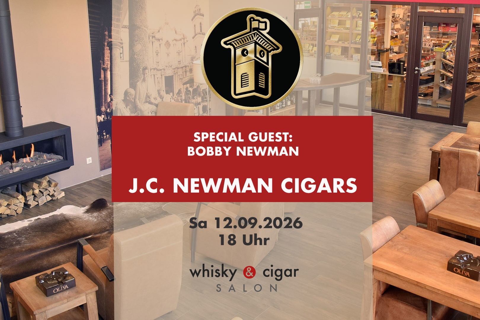 Ankündigung Zigarrenevent mit Bobby Newman von J.C. Newman Cigars in whisky & cigar salon