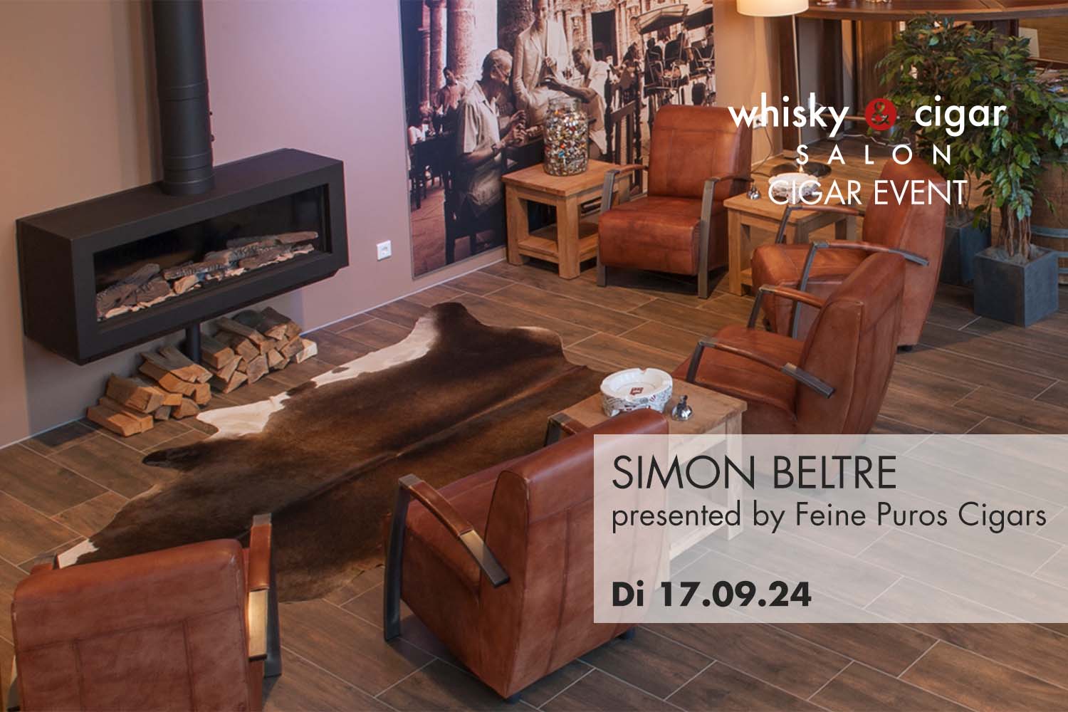 Ankündigung ZIgarren-Event mit Simon Beltre im whisky & cigar salon