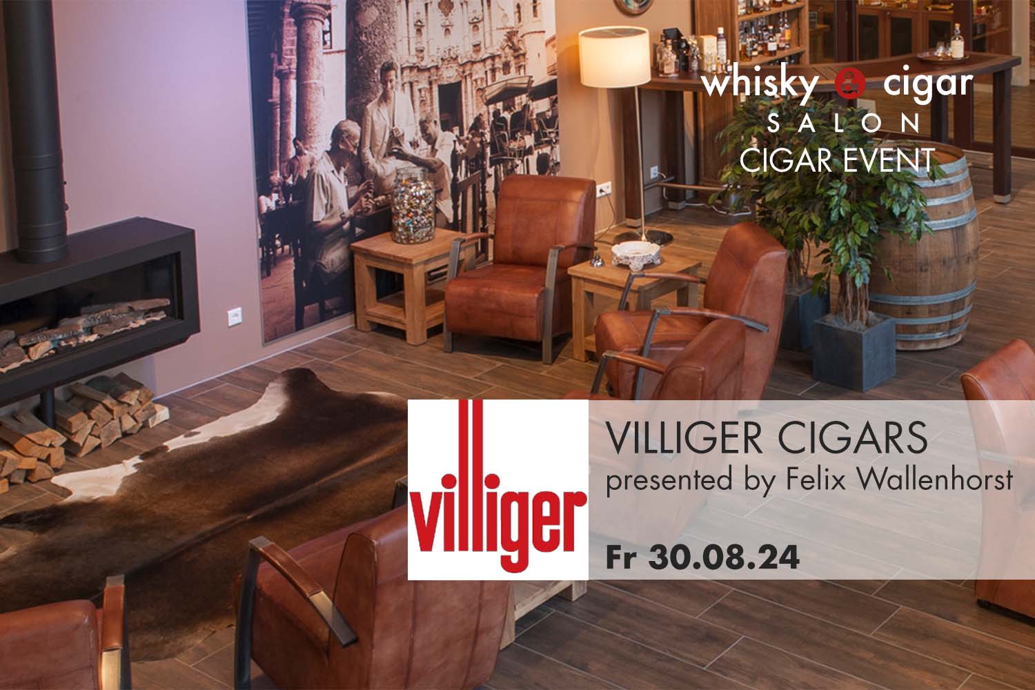 Ankündigung Zigarren-Event mit Villiger Cigars im whisky & cigar salon