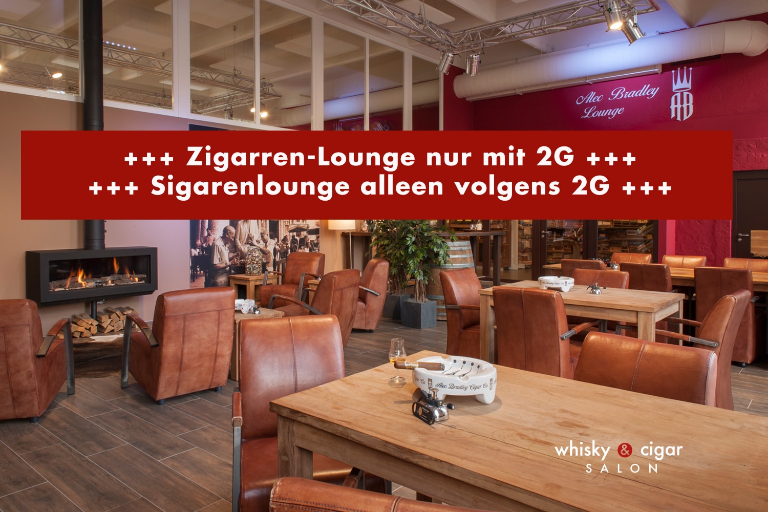 Zigarren-Lounge nur mit 2G
