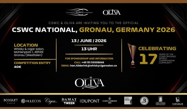 Ankündigung des nationalen CSWC im langsam Zigarrerauchen